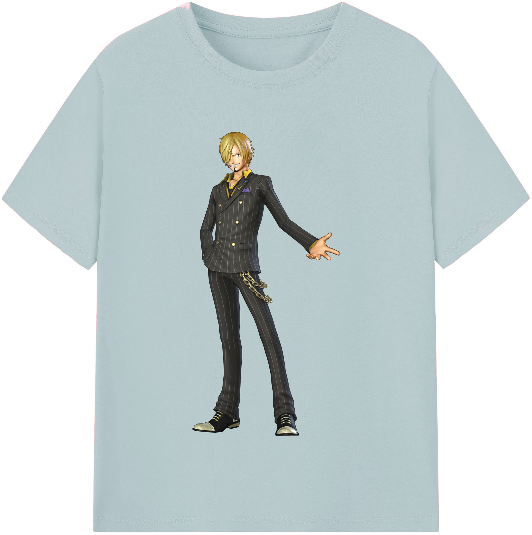 ワンピース サンジ ONE PIECE Sanji 綿100％半袖Tシャツ（フロントプリント）